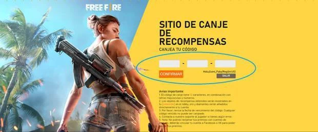 ¿Cómo se canjean los códigos de Free Fire? 4 código free fire, códigos ff, free fire max, diamantes, garena free fire
