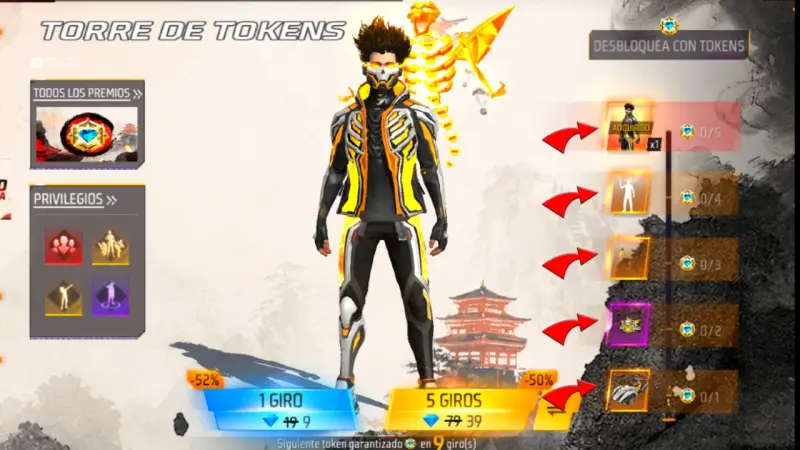 Regresa el LEGENDARIO ESQUELETO ALFA a FREE FIRE: CONOCE como puedes CONSEGUIRLO GRATIS. 2 Torre de tokens, free fire, legendaria, ff, diamantes