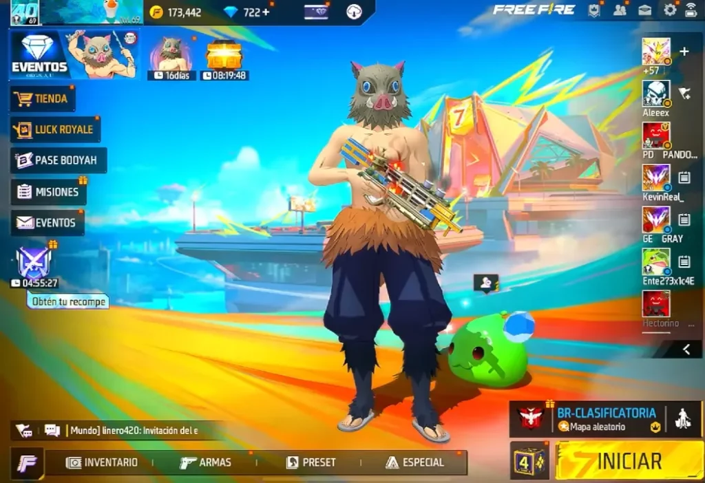 Así podrás CONSEGUIR la skin de INOSUKE en la Ruleta INOSUKE de FREE FIRE