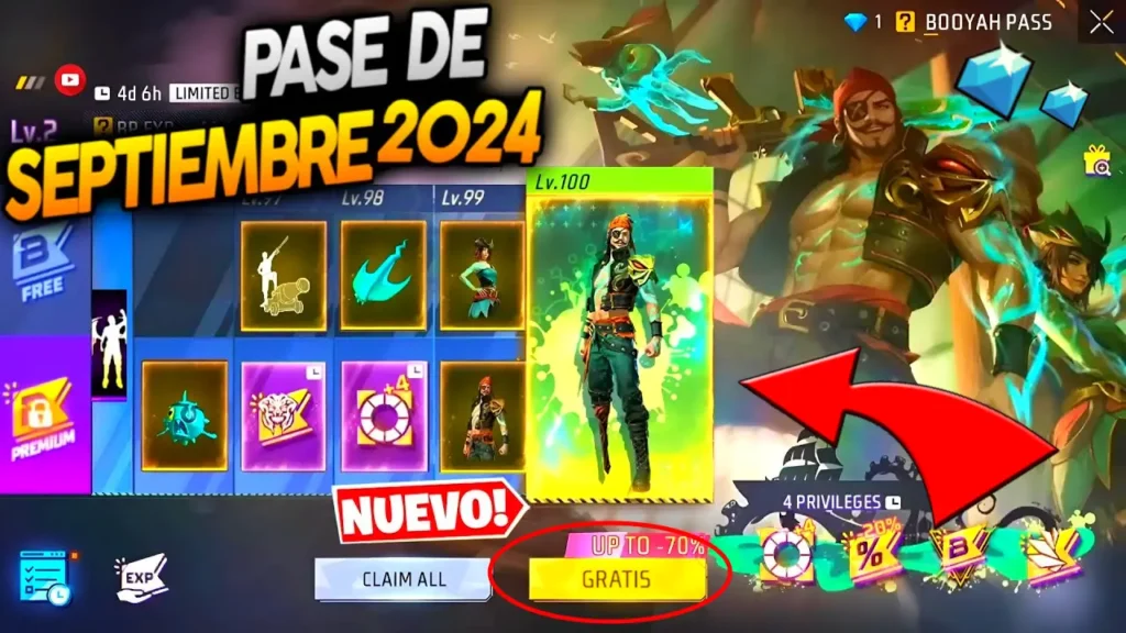 ¿Cuáles son TODAS LAS RECOMPENSAS del PASE BOOYAH de SEPTIEMBRE?