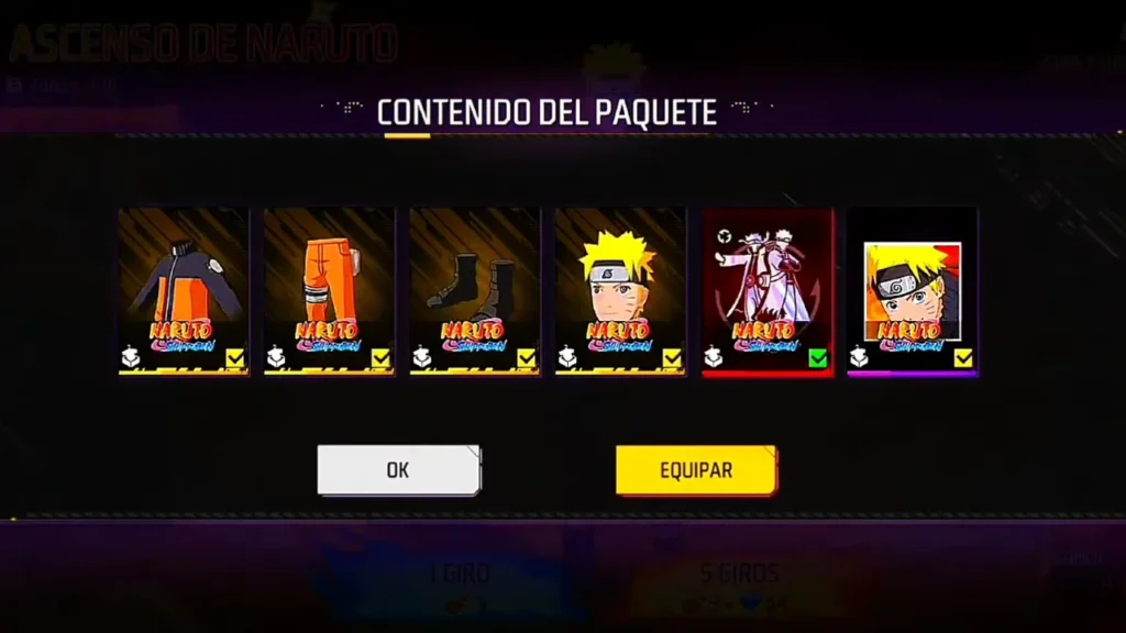 ASI SE CONSIGUE LA SKIN DE NARUTO DE LA COLABORACION CON FREE FIRE