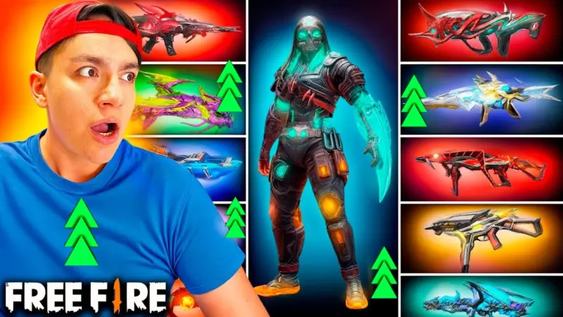 armas evolutivas, free fire, todas las armas evolutivas